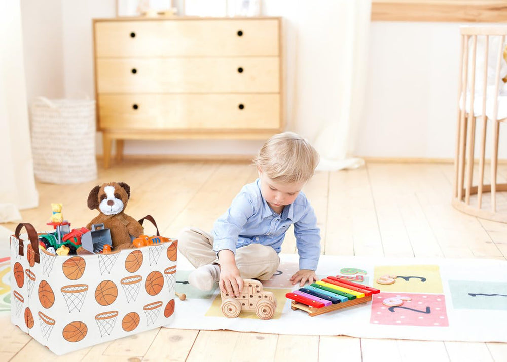 Sanjiaofen rectangle basket in a kids' room shows versatile organization.