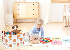 Sanjiaofen rectangle basket in a kids' room shows versatile organization.
