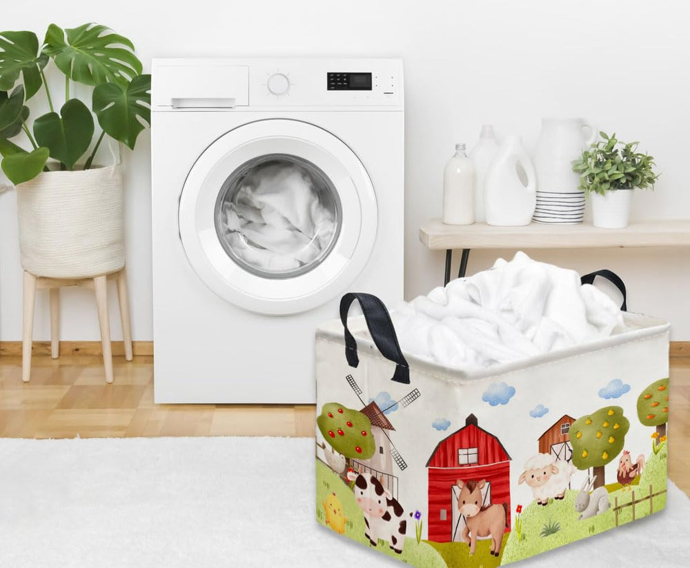Sanjiaofen farm-basket-rectangular captures farm-inspired design for kids spaces