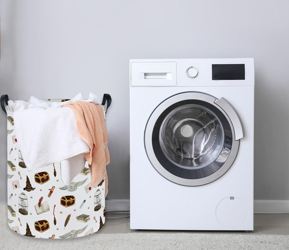 Sanjiaofen foldable laundry basket demonstrates compact storage when not in use