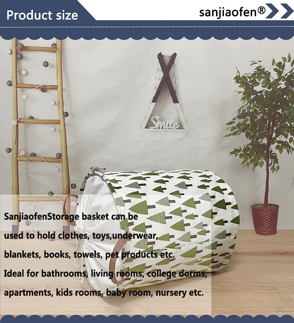 Sanjiaofen forest themed bin complements nursery decor and family organization.