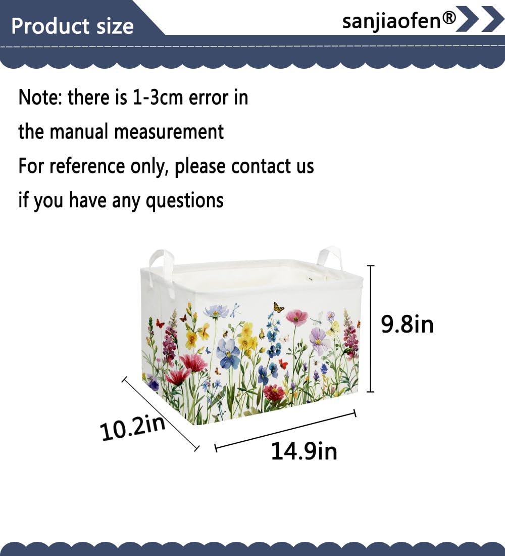 Sanjiaofen gift bin with flower design for pretty gift packaging and storage