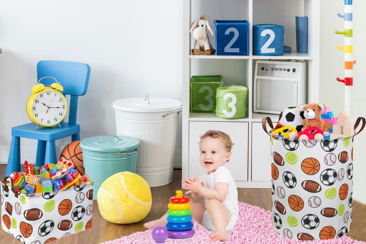 Sanjiaofen kid laundry basket ball folded demonstrates space-saving collapsible design.