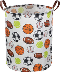 Sanjiaofen kids laundry basket ball front view shows large capacity for clutter-free rooms.