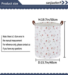 Sanjiaofen Kids Laundry Hamper material close-up shows linen-cotton fabric and waterproof inner