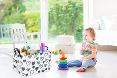 Sanjiaofen kids room decor basket organized for books and toys.