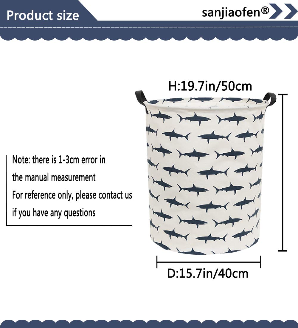 Sanjiaofen nursery decor shark hamper in a kid's room
