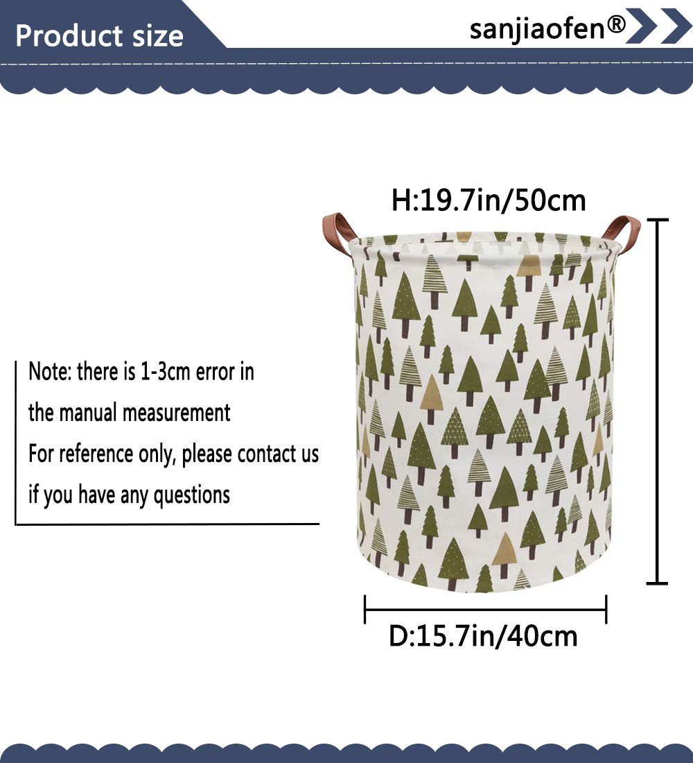 Sanjiaofen nursery storage basket with tree pattern for nursery organization.