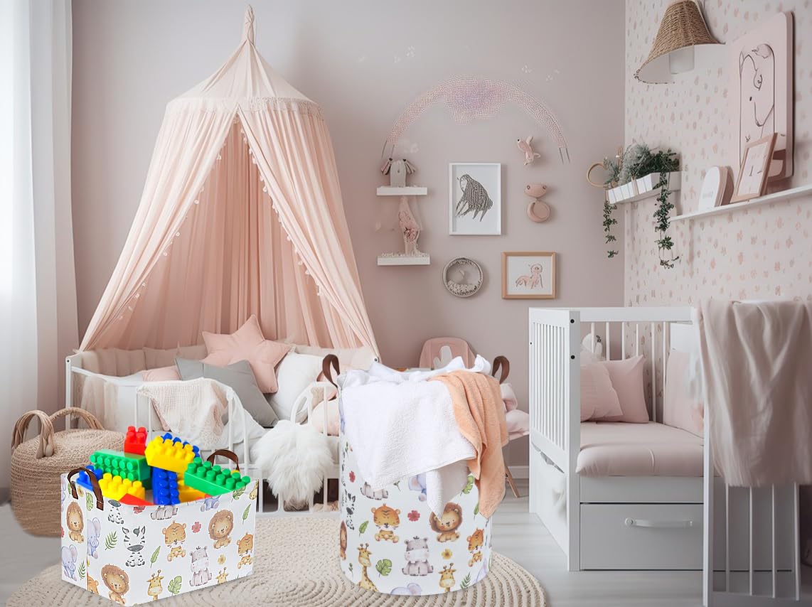 Sanjiaofen nursery-storage-bin-multiroom-use is versatile for toys and clothing.