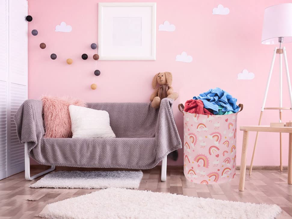 Sanjiaofen Pink Hamper with clothes for easy sorting
