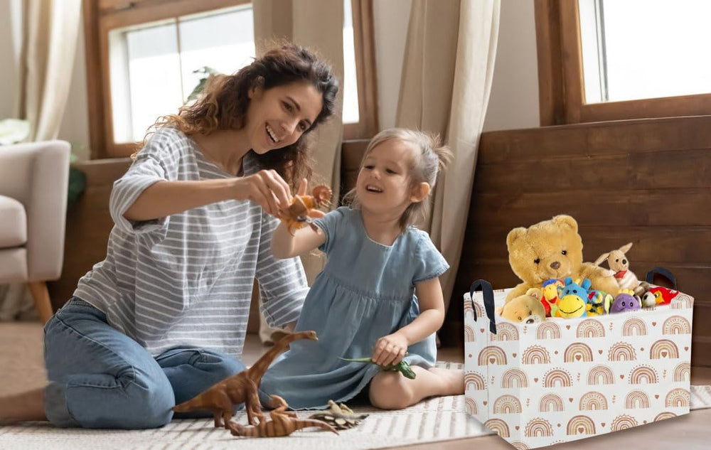 Sanjiaofen storage bin featuring linen cotton fabric, durable everyday use