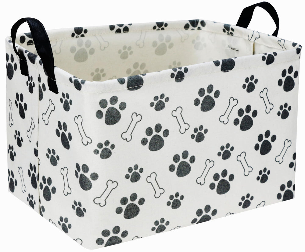 Sanjiaofen rectangular dog basket full view showing spacious storage and handles