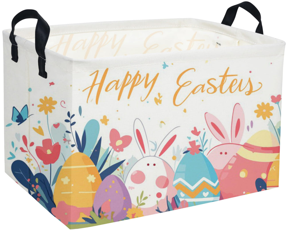 Sanjiaofen rectangular Easter basket front view for stylish storage and quick access.