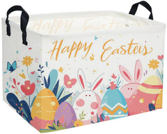 Sanjiaofen rectangular Easter basket front view for stylish storage and quick access.