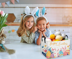 Sanjiaofen rectangular Easter basket pattern designs showcase decorative appeal for decor.