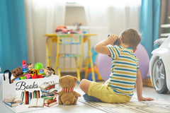 Designer pattern design on the Sanjiaofen basket adds stylish kid-room decor appeal.