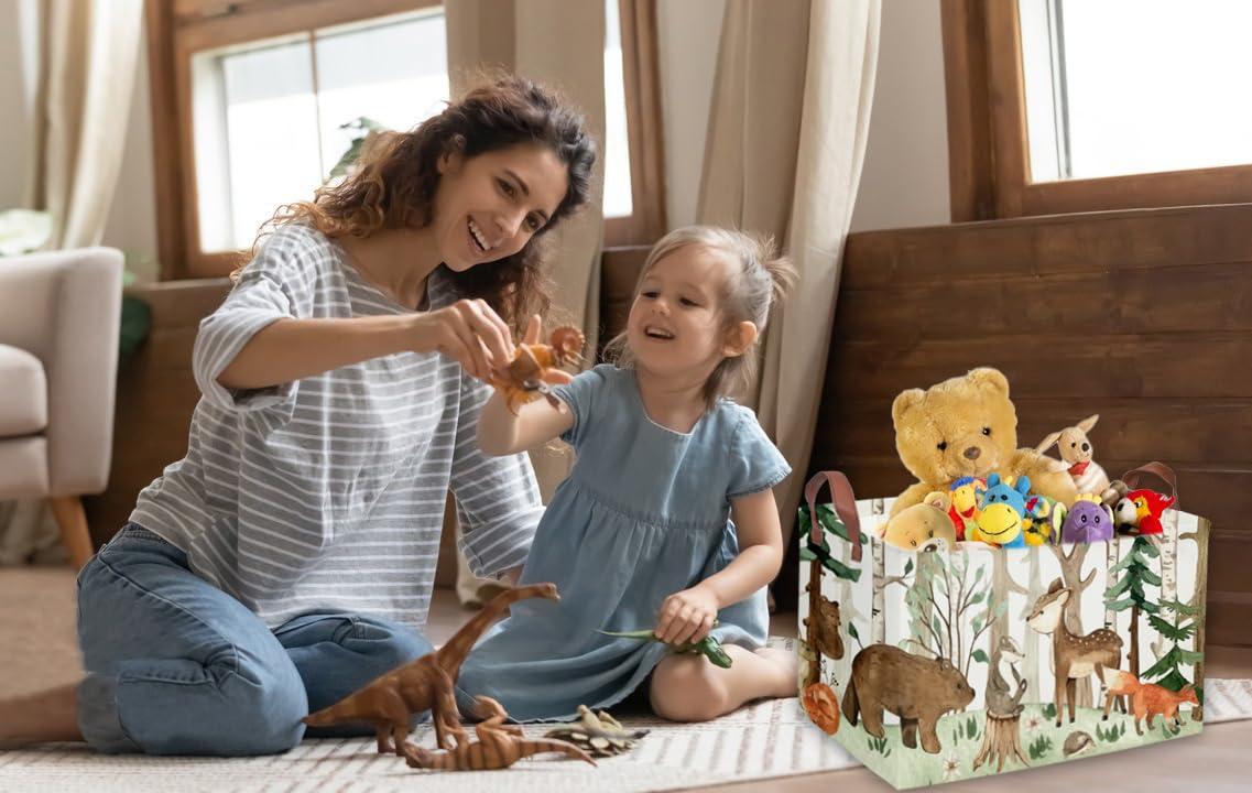 Sanjiaofen rectangular kids basket leather handles offer durable, portable storage