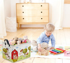 Sanjiaofen rectangular kids basket pattern-3 presents unique art for gifts and clutter-free spaces