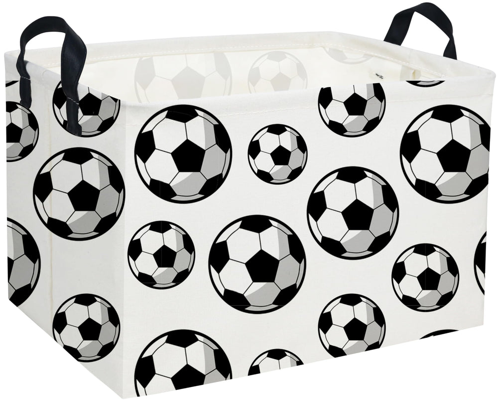 Sanjiaofen rectangular soccer basket with open top showing roomy toy storage for kids