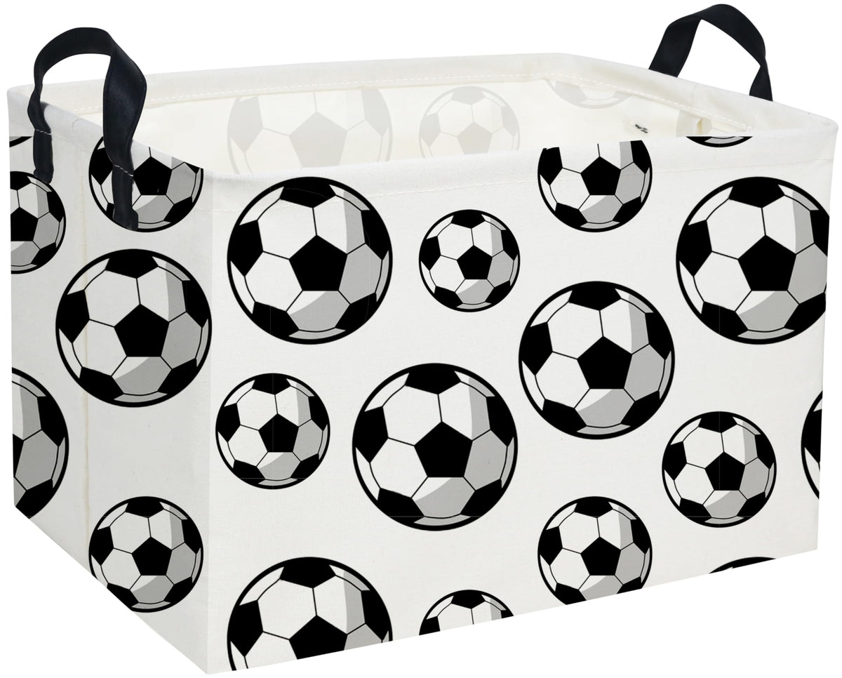 Sanjiaofen rectangular soccer basket with open top showing roomy toy storage for kids