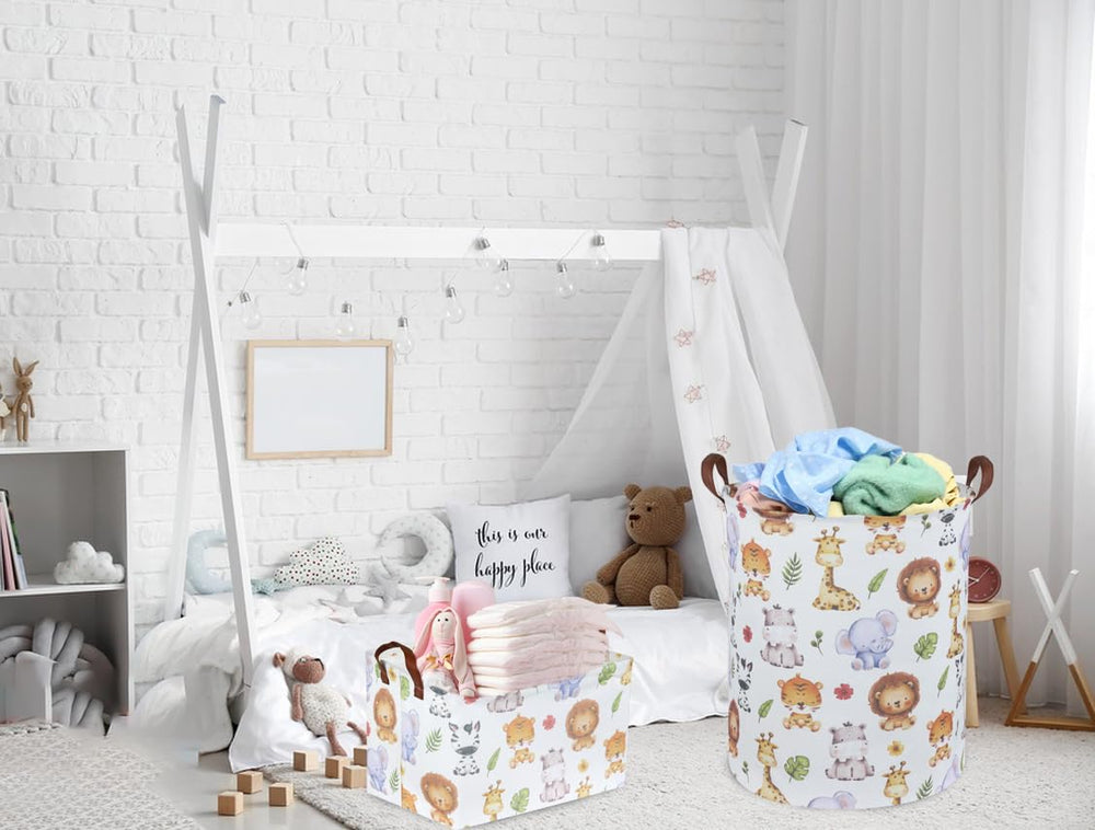 Sanjiaofen designer-patterned bin adds stylish nursery decor