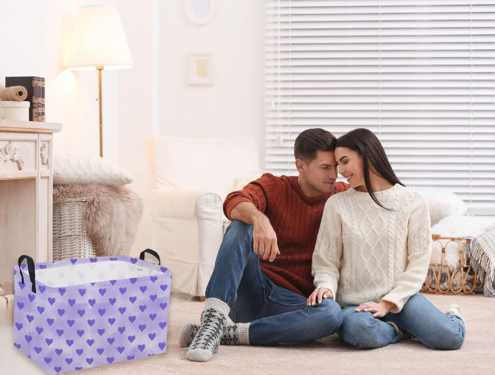 Sanjiaofen rectangular Valentine’s basket collapsible fold saves space when not in use