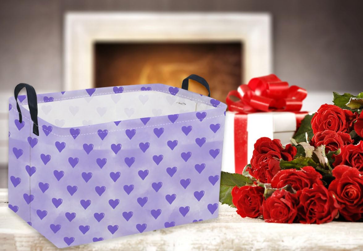 Sanjiaofen rectangular Valentine’s basket on shelf adds decorative storage accent