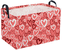 Sanjiaofen rectangular Valentine’s basket in pink, perfect as a gift and decor accent.