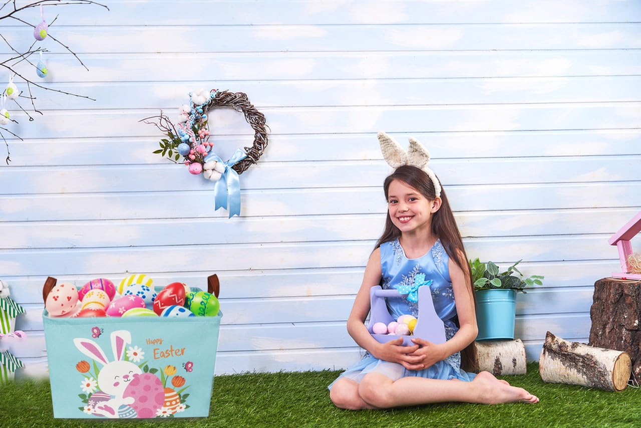 Sanjiaofen Easter baskets in laundry room example for organization and decor.