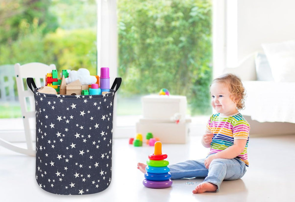 Sanjiaofen Star Laundry Hamper collapsed for compact storage and quick setup