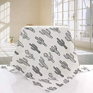 SANNIX cactus burp cloth floral print absorbs spills and protects clothing