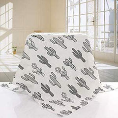 SANNIX cactus burp cloth floral print absorbs spills and protects clothing