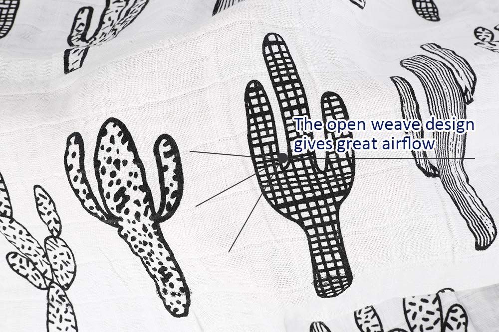 SANNIX cactus swaddle sun shade for tummy time or stroller breaks
