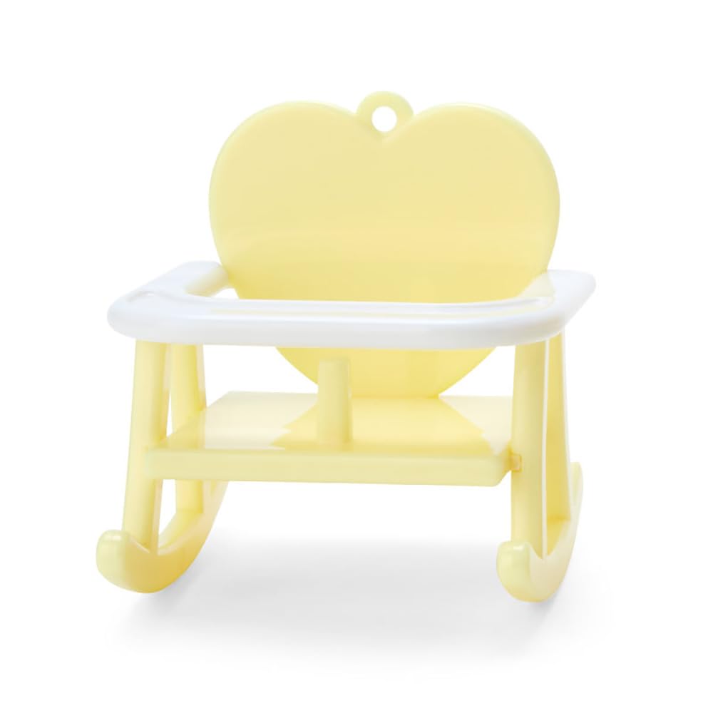 Sanrio Pompom Pudding Baby Chair Mat size diagram confirms compact dimensions for easy placement.