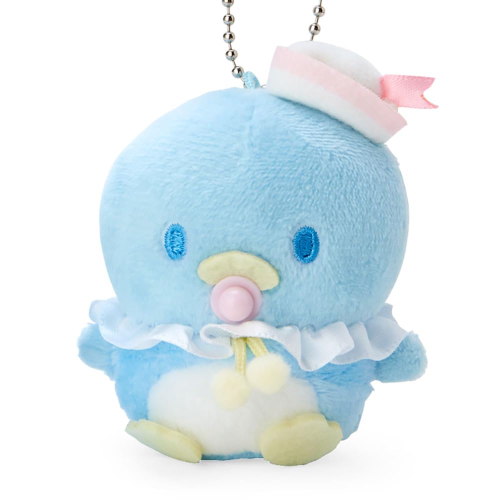 SANRIO tuxedo-thumb side view demonstrates compact size fits small chairs