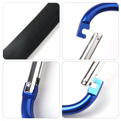 Sansheng foam-cushioned handle carabiner shows comfortable grip during use.