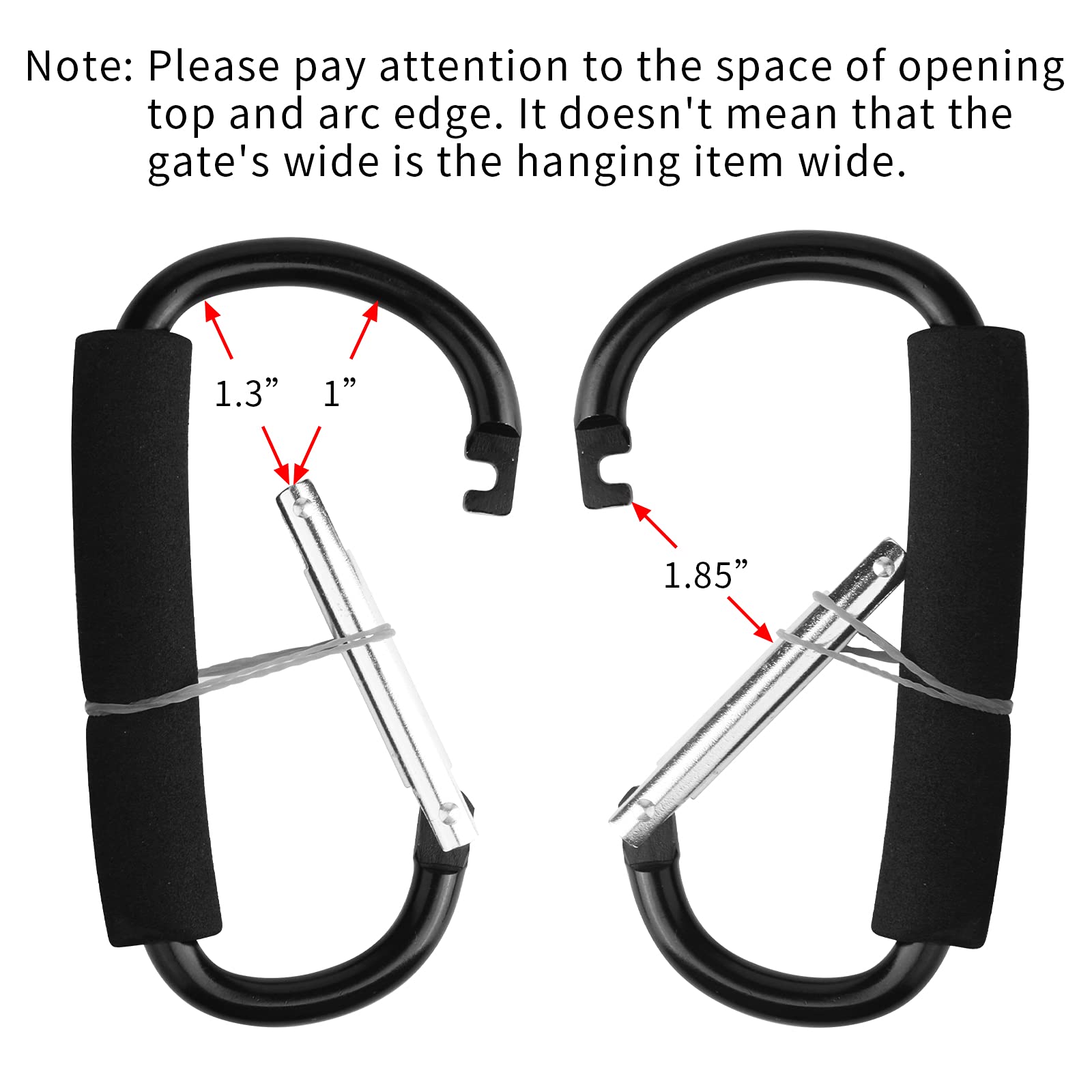 Sansheng multi-bags-hanging carabiner demonstrates hands-free bag management.