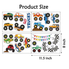 Saomour Monster Truck Stickers sheets dimensions help plan easy layouts