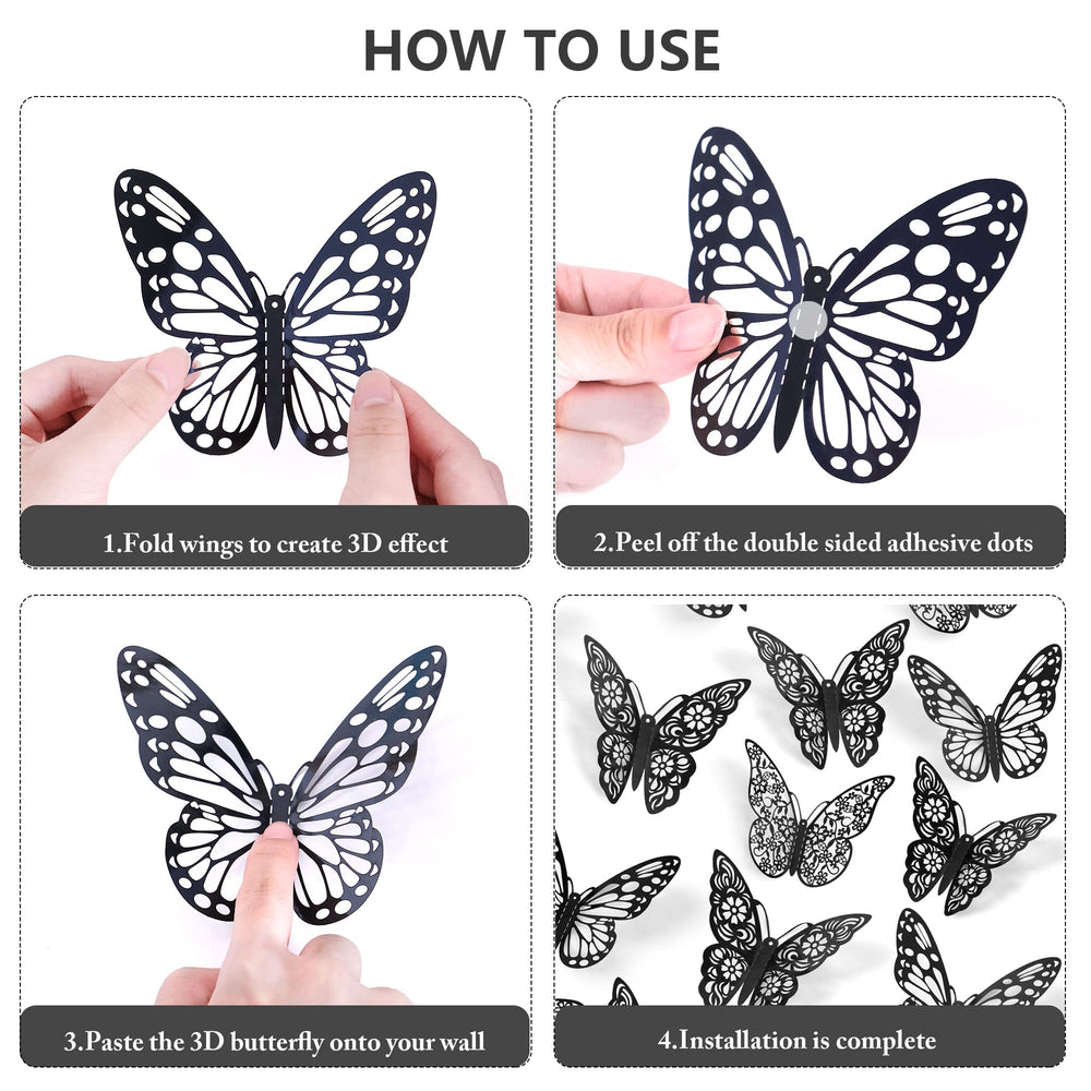 SAOROPEB 3D butterfly style3 3-inch display for event decor.