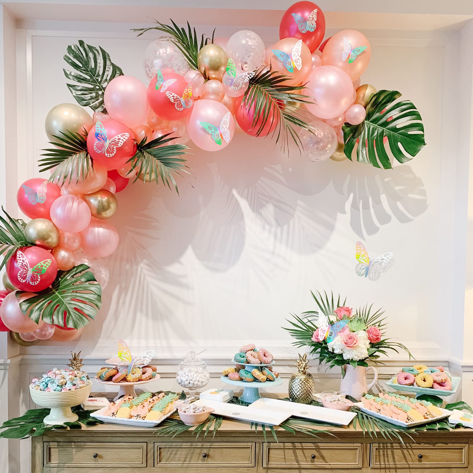 SAOROPEB 3D butterfly-style2-4in creates whimsical backdrops for photos and events.