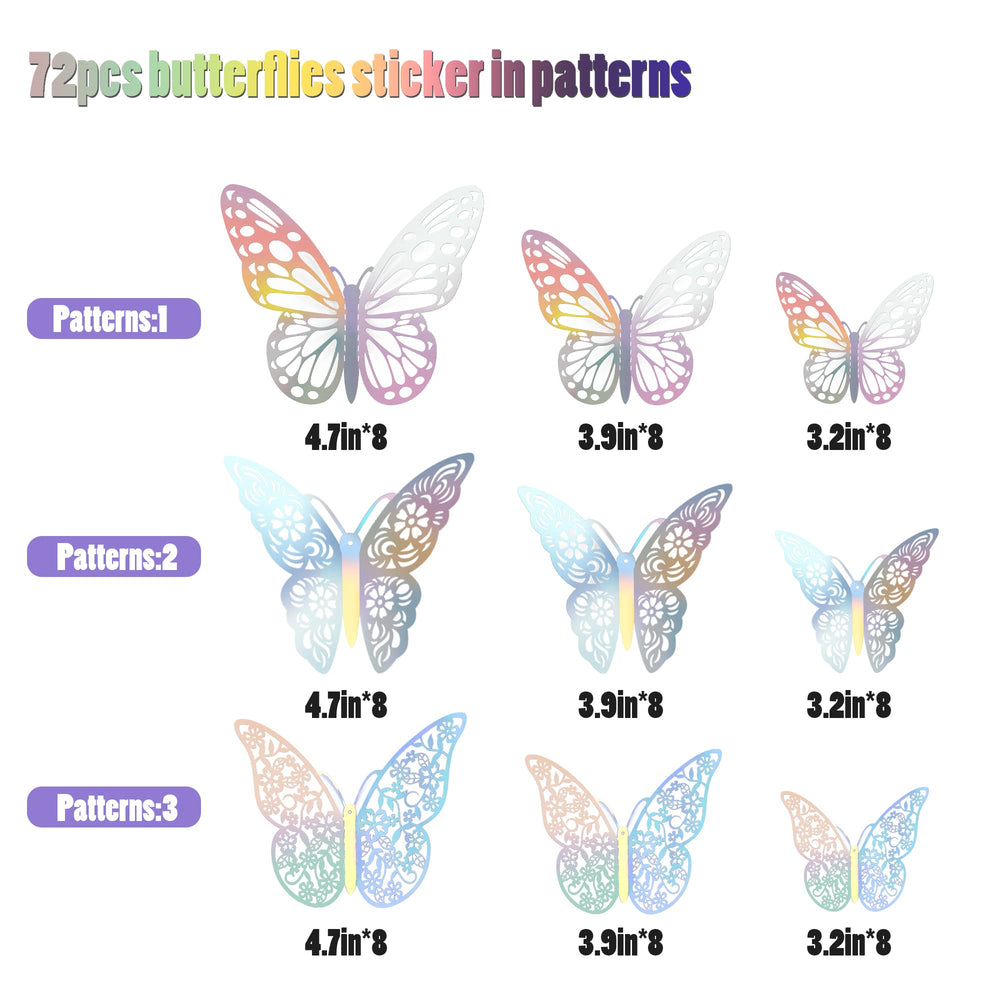 SAOROPEB 3D butterfly-style2-5in suits classrooms and nurseries for playful displays.