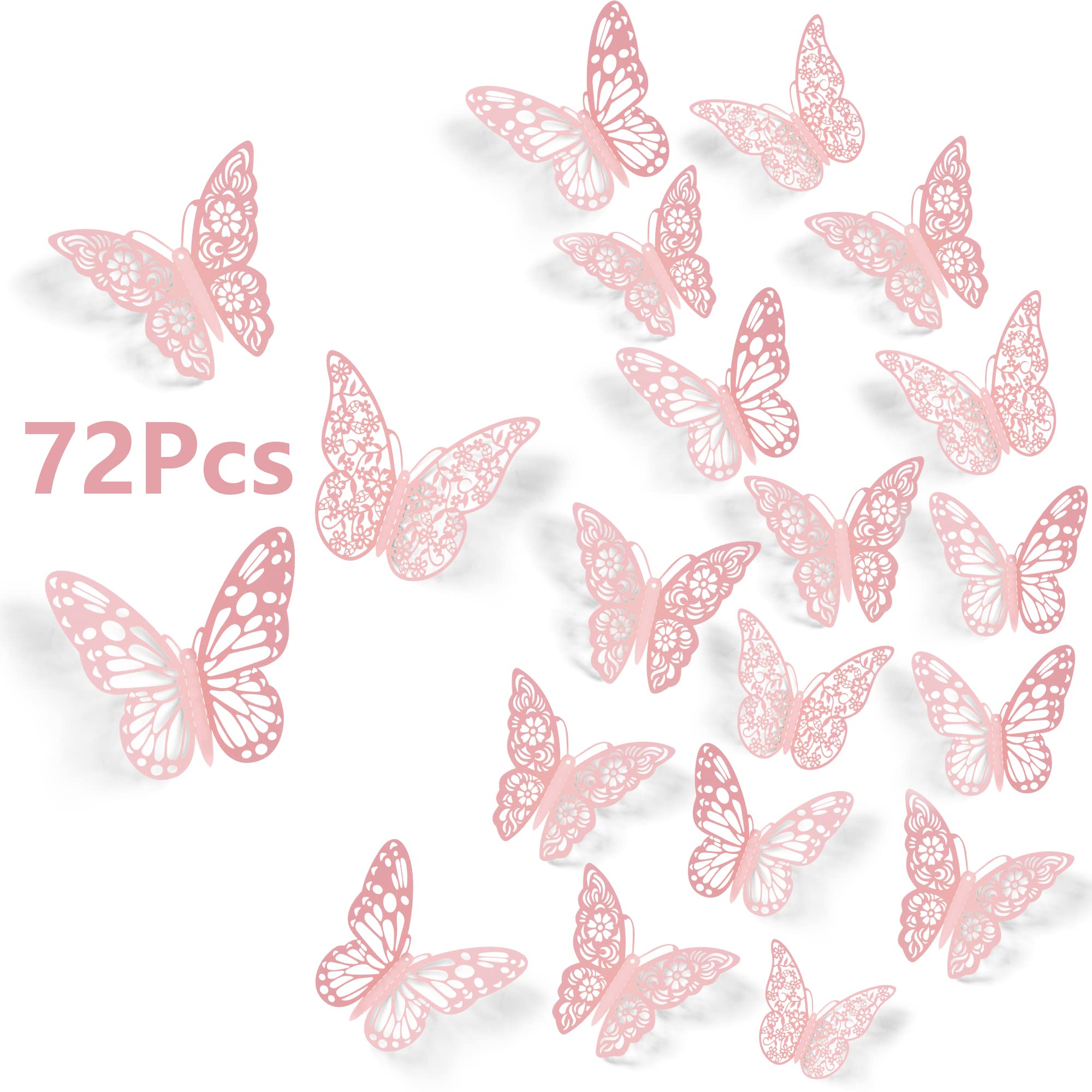SAOROPEB 3D butterfly wall decal style 1 3in close up for kid's room decor