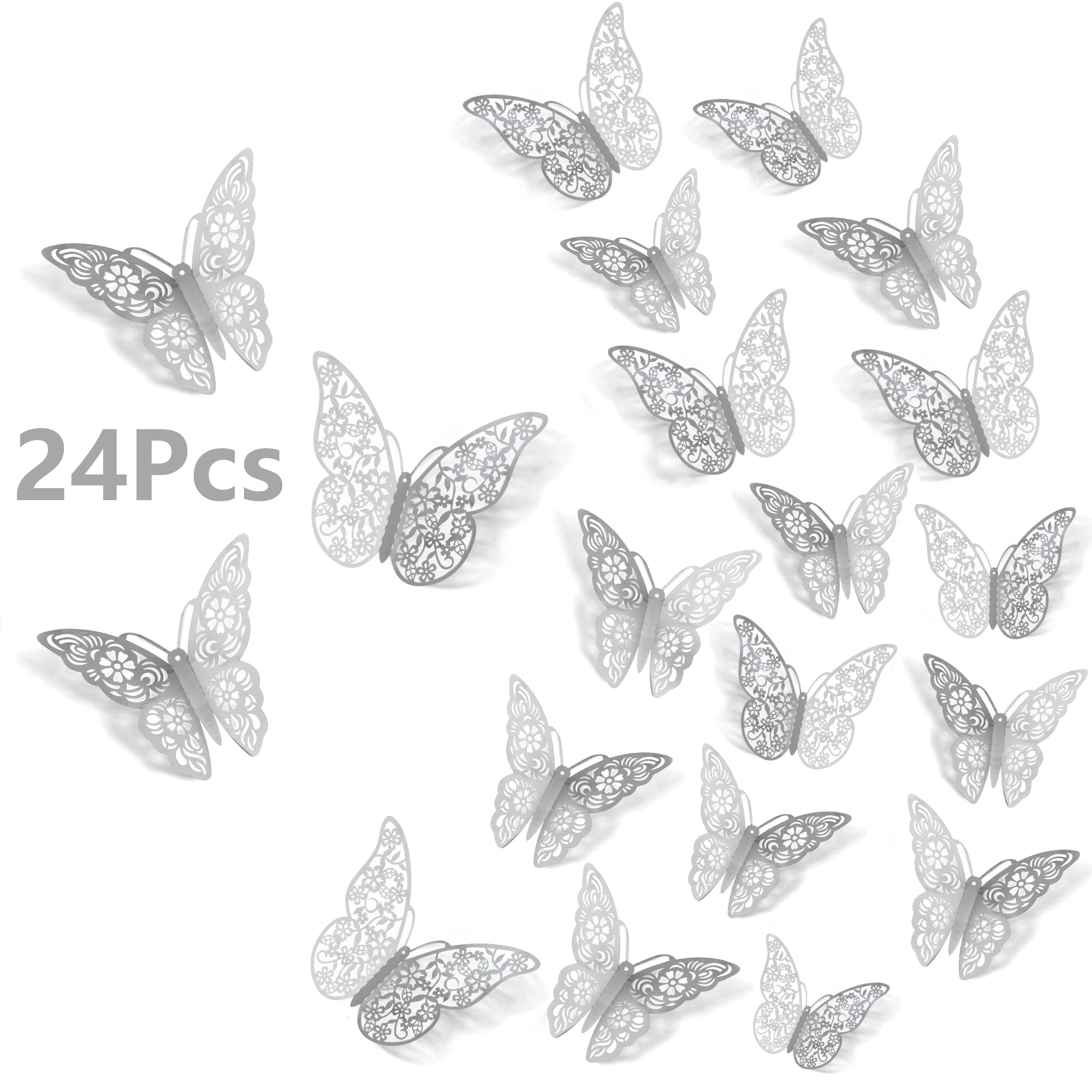 SAOROPEB 3D butterfly wall decal style1 3-inch adds whimsy to bedrooms