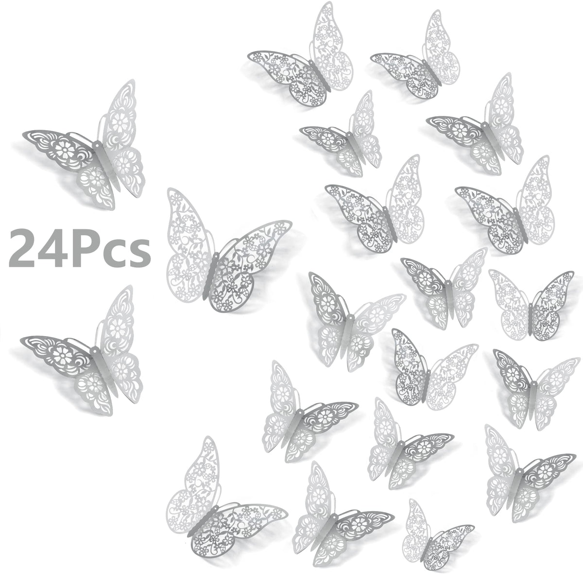 SAOROPEB 3D butterfly wall decal style1 3-inch adds whimsy to bedrooms