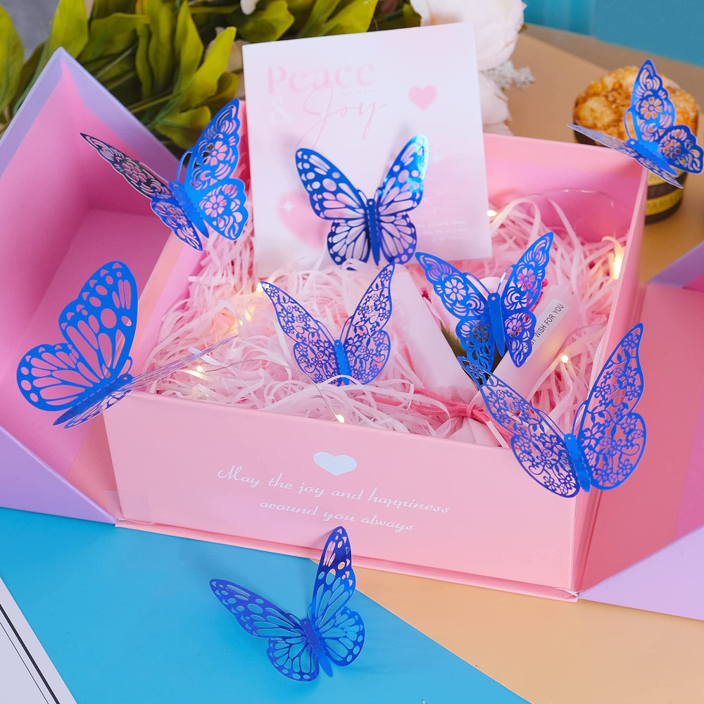 SAOROPEB 3D butterfly wall decal style1 5in dramatic shimmer for walls