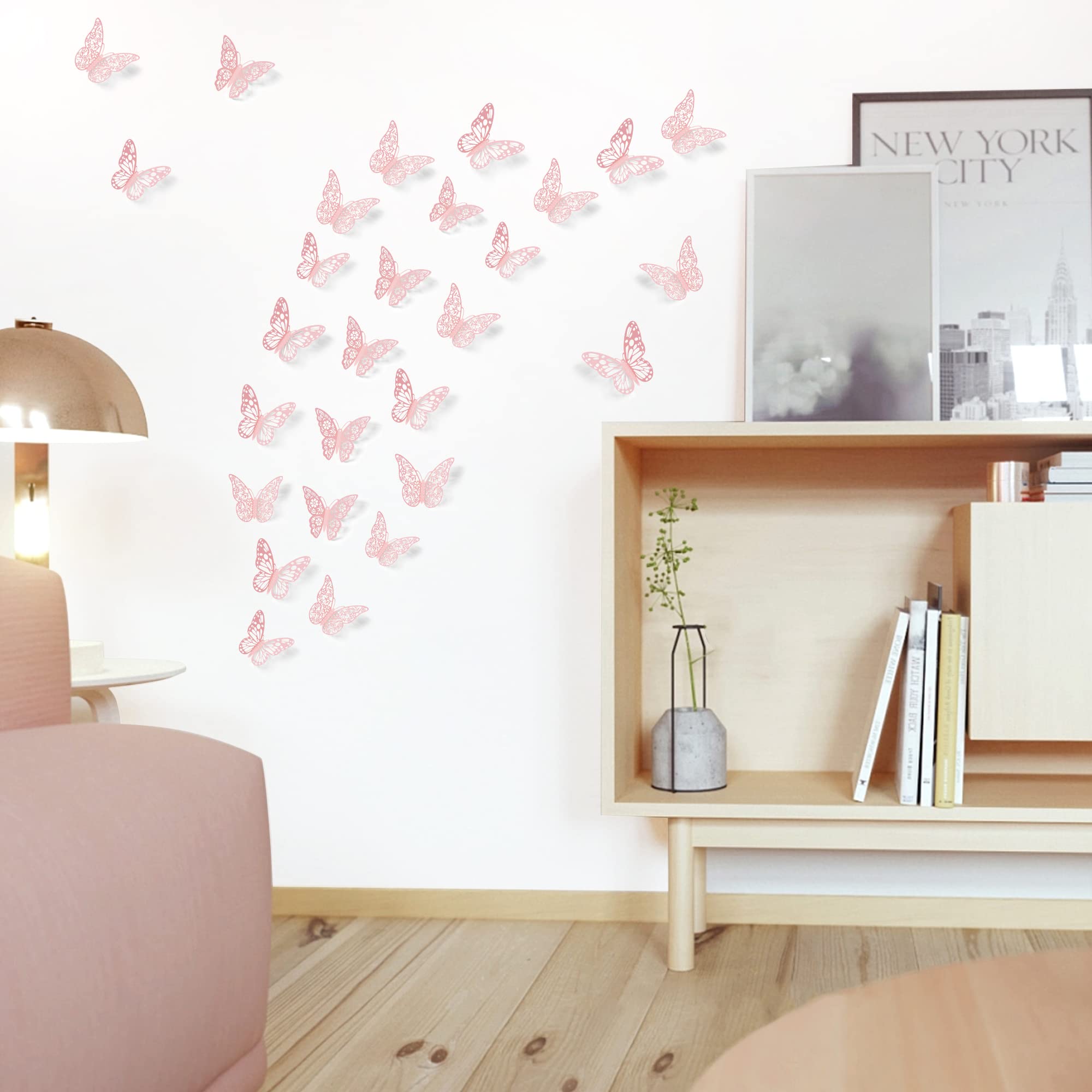SAOROPEB 3D butterfly wall decal style 2 4in colorful display