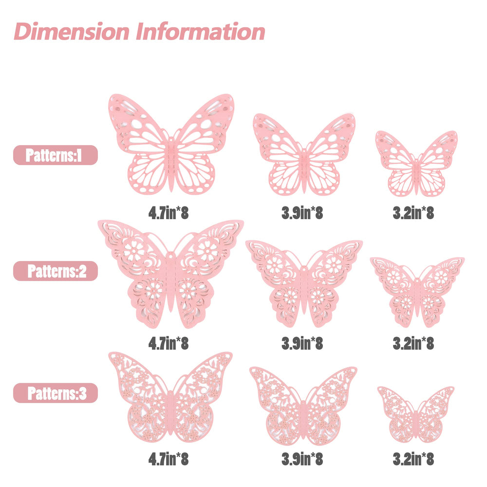 SAOROPEB 3D butterfly wall decal style 2 5in classroom decor
