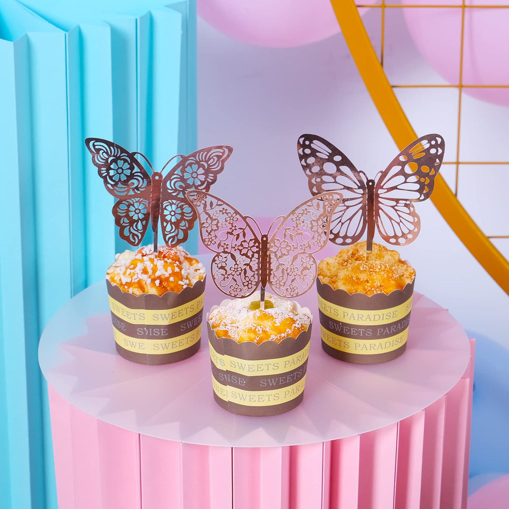 SAOROPEB 3D butterfly wall decal style 2 5in enhances party backdrops with metallic flair.