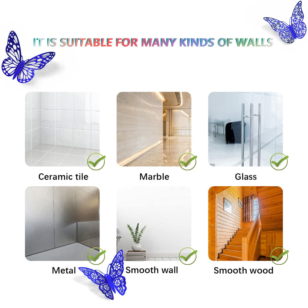 SAOROPEB 3D butterfly wall decal style3 5in sparkling focal point