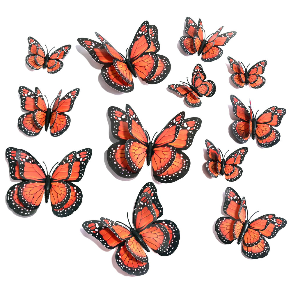 SAOROPEB 3D butterfly wall decor large butterfly adds dimensional color to walls.